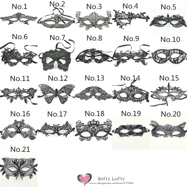 Mystery Lady Costume Party Masks 21 styles