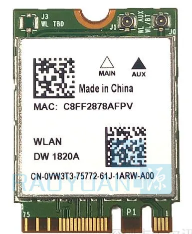 

Wifi For Broadcom BCM94350ZAE DW1820A DW1820 802.11AC 867Mbps+Bluetooth 4.1 NGFF M.2 Wireless Card Less than DW1560