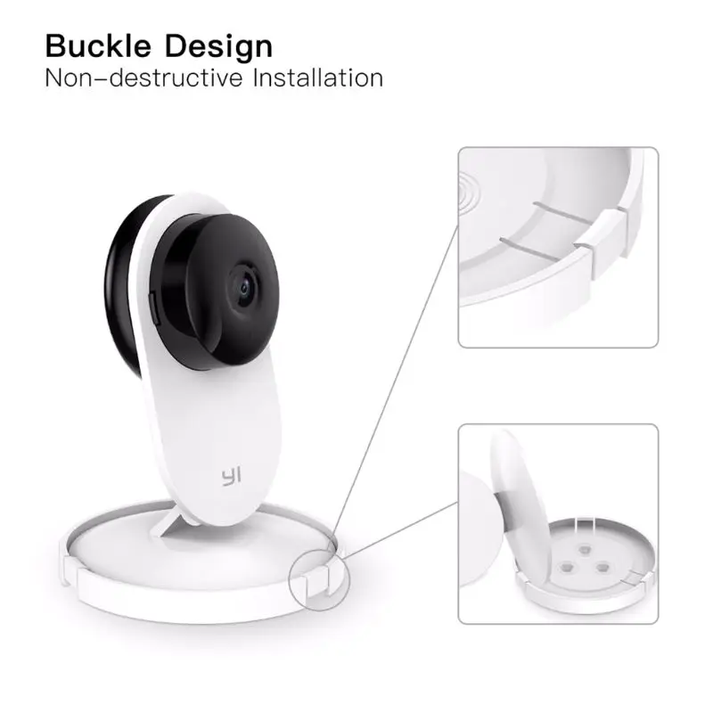 

2Set 360 Degree Swivel Plastic Camera Wall Mount Bracket Holder for Mi/Yi Smart Home Security Camera Accessories