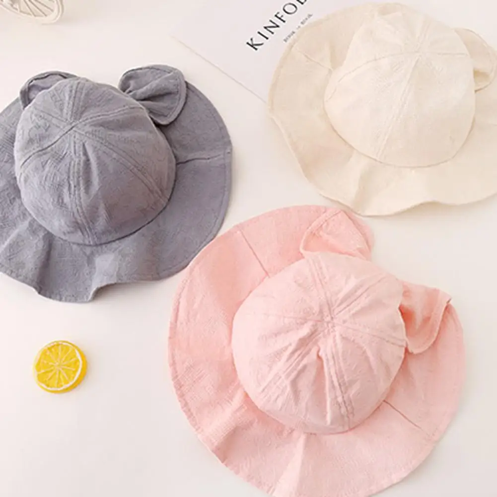 

Summer Travel Outdoor Children Baby Girl Wide Brim Sun Hat Bowknot Bucket Cap hot