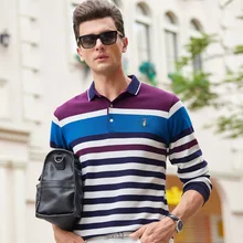 Высококачественная однотонная 3D вышитая рубашка поло Повседневная рубашка поло мужская рубашка поло с длинными рукавами новые мужские Поло 8860