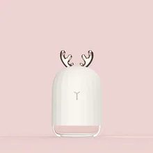 220 мл милый увлажнитель с лосем DC5V USB Белый олень/розовый кролик увлажнитель воздуха домашний офис Настольный диффузор подарок на Рождество и день рождения