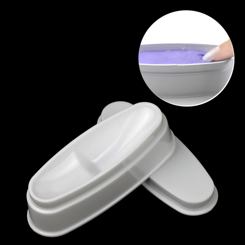 

Nail Art Tools Powder Tray Manicure Mould Dip Container For French Line Mold Container Nail Accessory French Box Manicure Guide