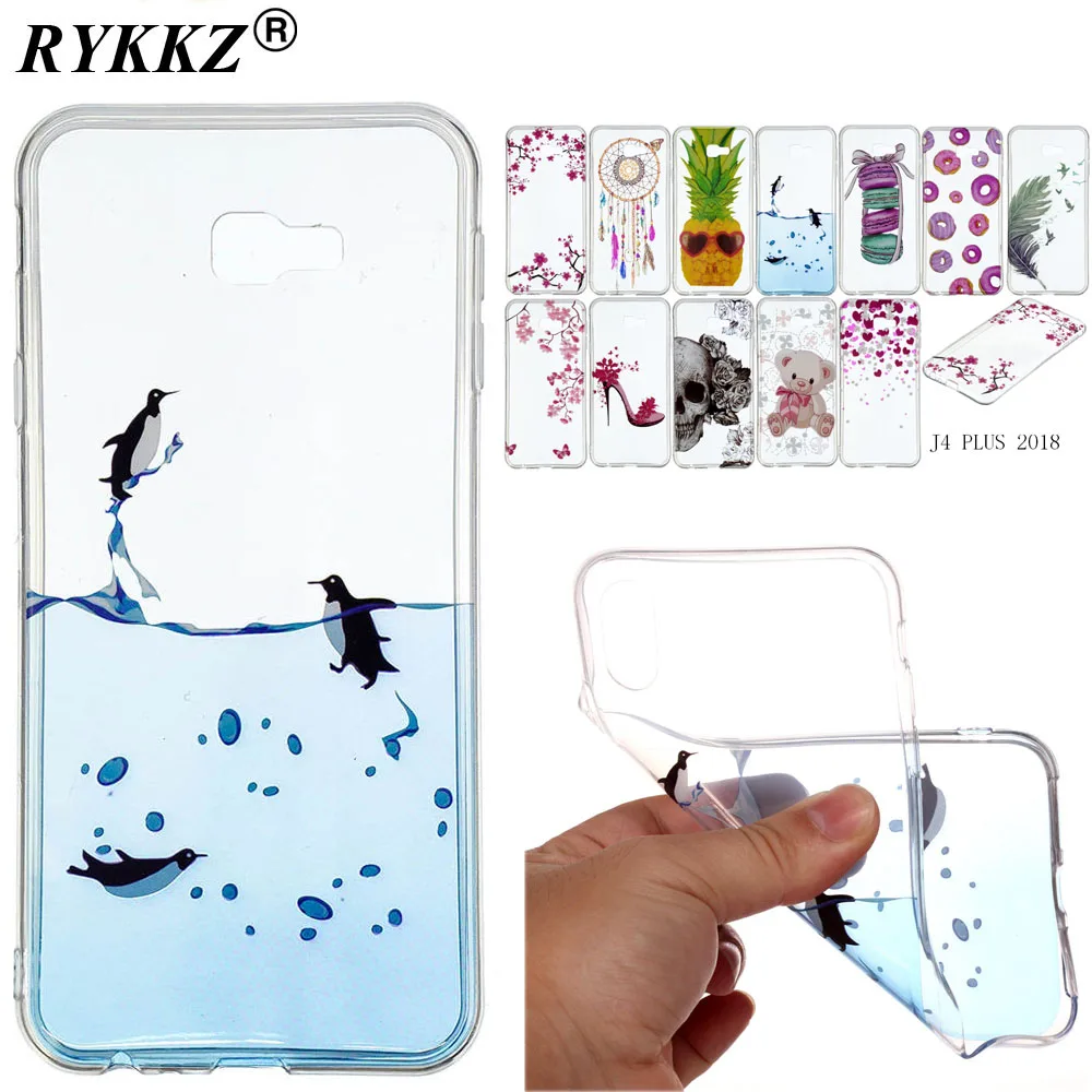 

Transparent Phone Cover Cases For SAMSUNG Galaxy J4+ Plus (2018) Global Slim Covers On For SAMSUNG SM-J415FN/DS J4Plus TPU Cases