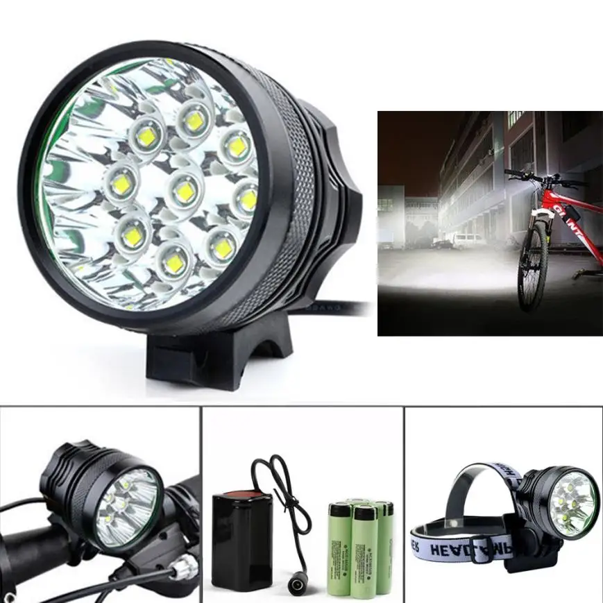 15000LM 7 x XM L T6 LED 6x18650 велосипедный головной свет водонепроницаемая лампа яркость MTB