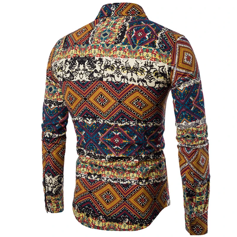 الأزياء والملابس الذكور قميص الكتان اللباس قمصان سليم صالح بدوره إلى أسفل الرجال طويلة الأكمام قميص رجل قميص هاواي صيفي مقاسات كبيرة