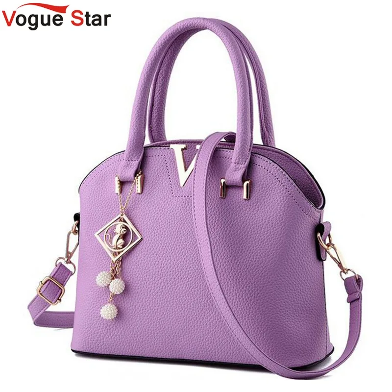 Vogue Star 2017 New Women Leather Handbags Fashion Shell Bags V Letter Hand Bag Ladies Tote