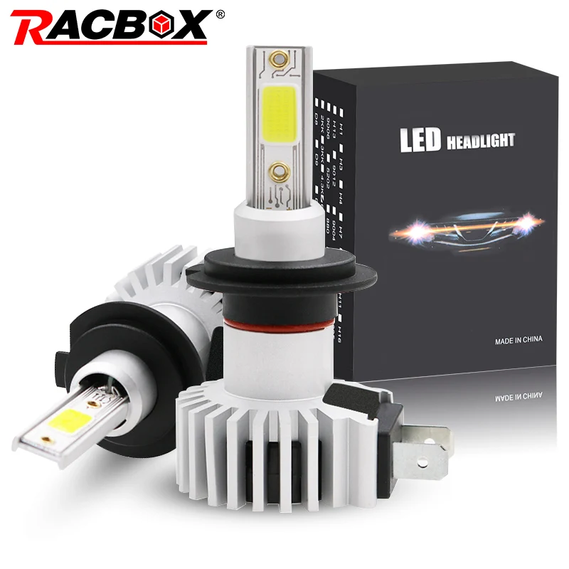 

Racbox 2X Led Car Headlight 72W H1 H11 H3 H7 H8 H4 H27 880 881 9005 HB3 9006 HB4 Mini Bulbs 8000LM 3000K 6000K 10000K Mini Auto Turbo Lamp 12V 24V