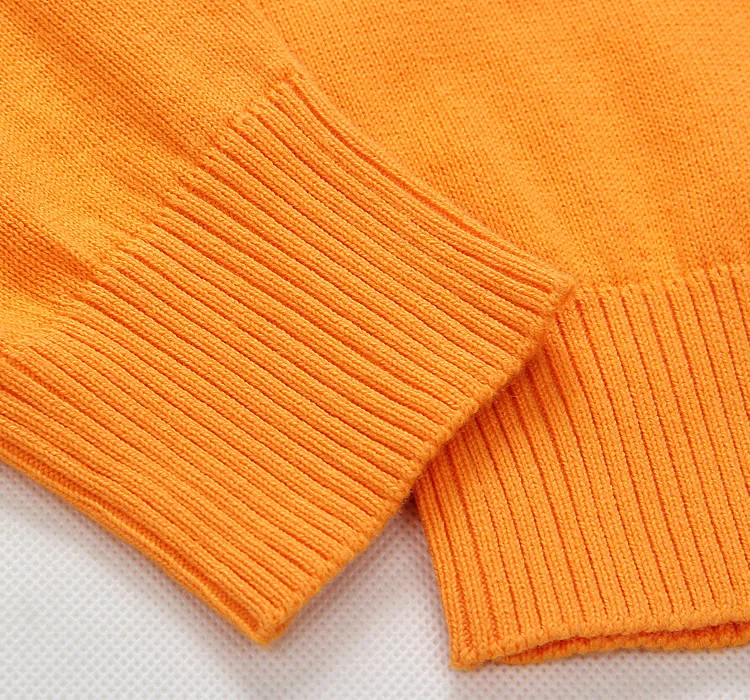 100%Cotton knitted sweater men 2019 fall and winter long-sleeved solid color new O-neck sweater brand base top men's clothing