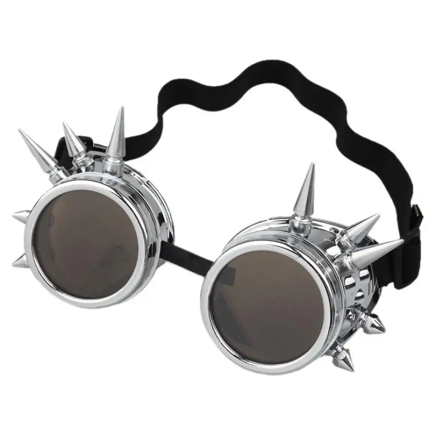 Женские мужские летние модные солнцезащитные очки с заклепками ветрозащитный стимпанк зеркальные винтажные готические линзы очки lunette de soleil A0