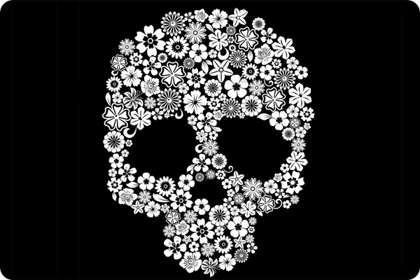 Custom Flowers Skull Doormat Bedroom Cool Rugs Funny Mats ...