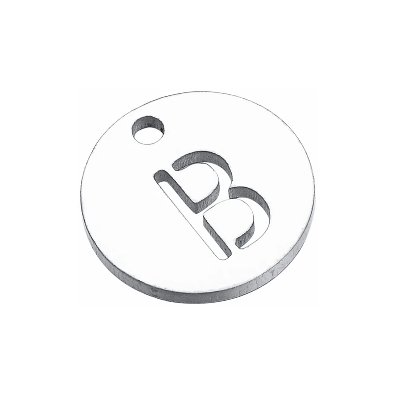 

10Pcs/Set Stainless Steel Hollow A-M Letters Alphabet Round Charm Pendant for DIY Jewelry Making Customized Engrave Accessories