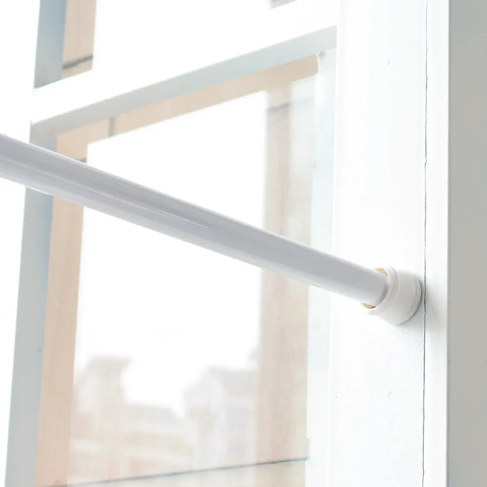 

Spring Loaded Extendable Telescopic Net Voile Tension Curtain Rail Pole Rod Rods Aluminum alloy Size optional 55cm-90cm