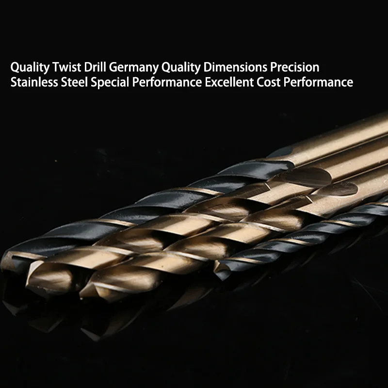 DUAN FA 10 pcs a lot drill bit set Twist Drill Bit High Speed Steel Size 3-4.5 MM Cobalt Drill Torch Hole Stainless Steel Tool