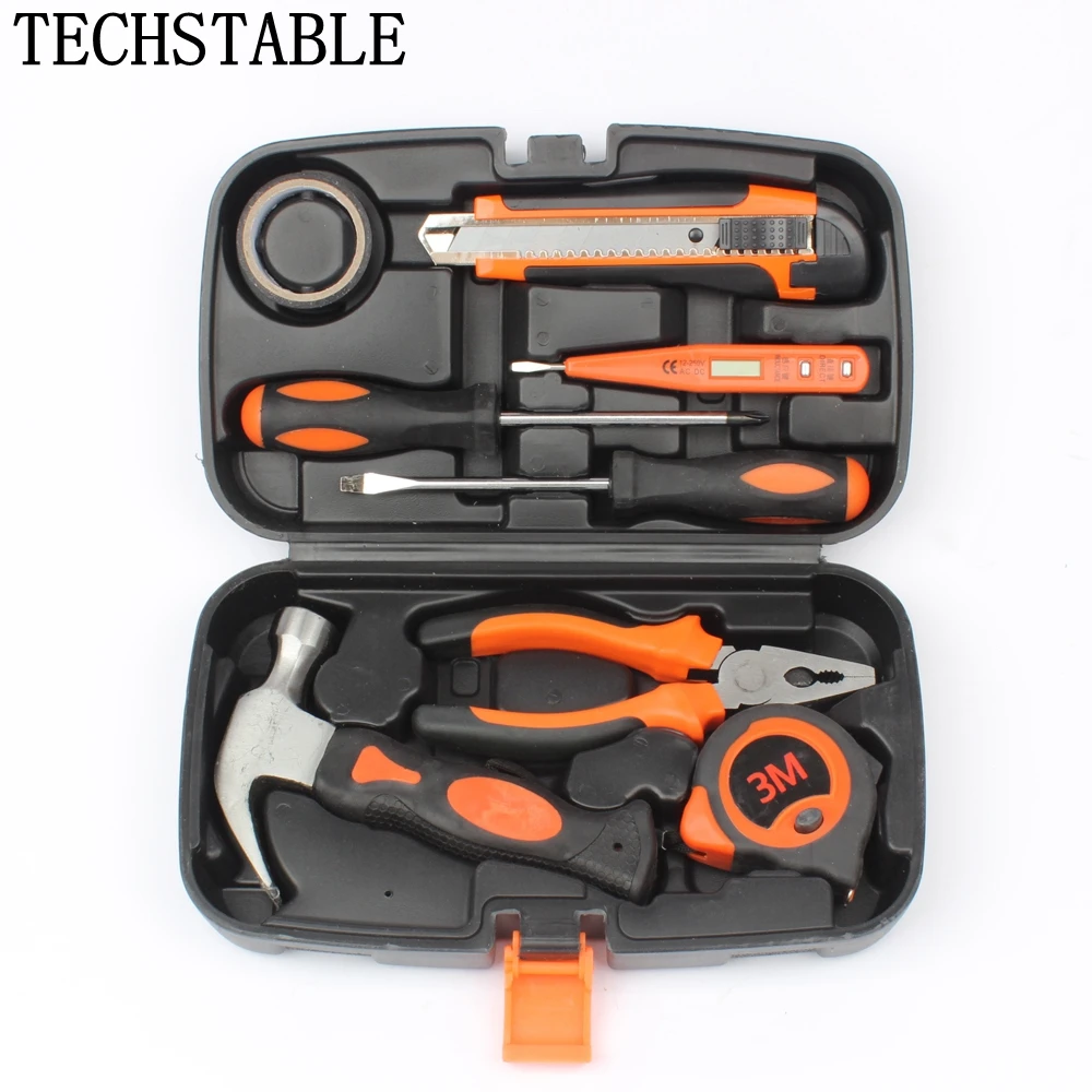 

8Pcs/set Multifunctional Home Routine Repair Hand Tool Sets Screwdriver Hammer Pliers Combination Kit Hardware Repair Tools