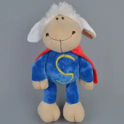 35 см Плюшевые игрушки стильная футболка с изображением персонажей видеоигр Творческий Супермен овец чучела, кукла ягненка Валентина День