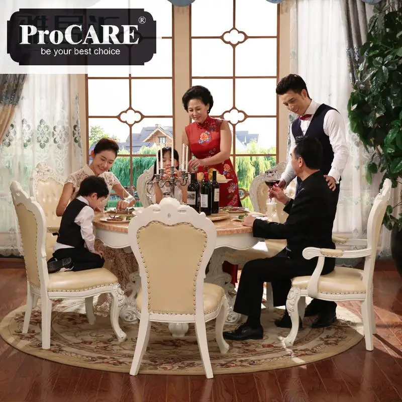 French New Design Dinning Room Furniture marble table wooden carving dinning table sets French New Design Dinning Room Furniture marble table wooden carving dinning table sets