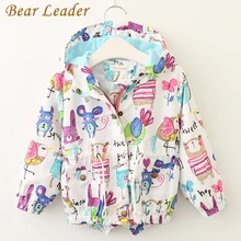 Chef ours Bébé Filles Manteaux 2017 Automne Bébé Vestes À Capuchon Graffiti Impression Bébé Manteaux Enfants Vêtements Pour Enfants