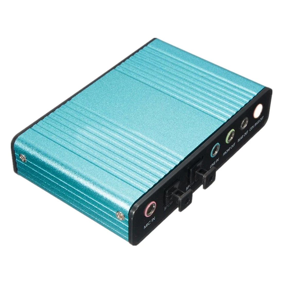 Внешняя звуковая карта USB 6 Channel 5,1 Audio S/PDIF оптическая Звуковая карта для ПК светло-голубой