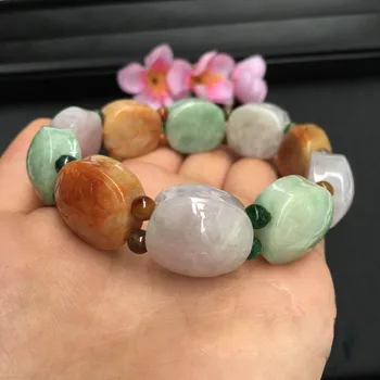 

Turtle shell gift Hand carved Grade A yu Beads Bangle Bracelet