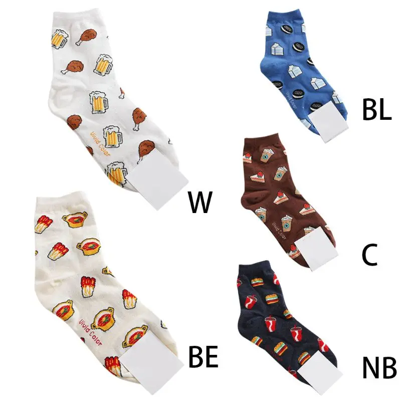 Осенние хлопковые носки до середины икры в стиле унисекс; забавные носки с героями мультфильмов; уличная одежда в стиле Харадзюку
