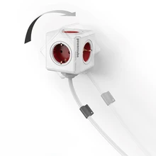 High Quality EU 5 Outlets 3M Cable Adapter Smart Switch Extended PowerCube Flexible Socket Multi-Plug Power Intelligent Sockets