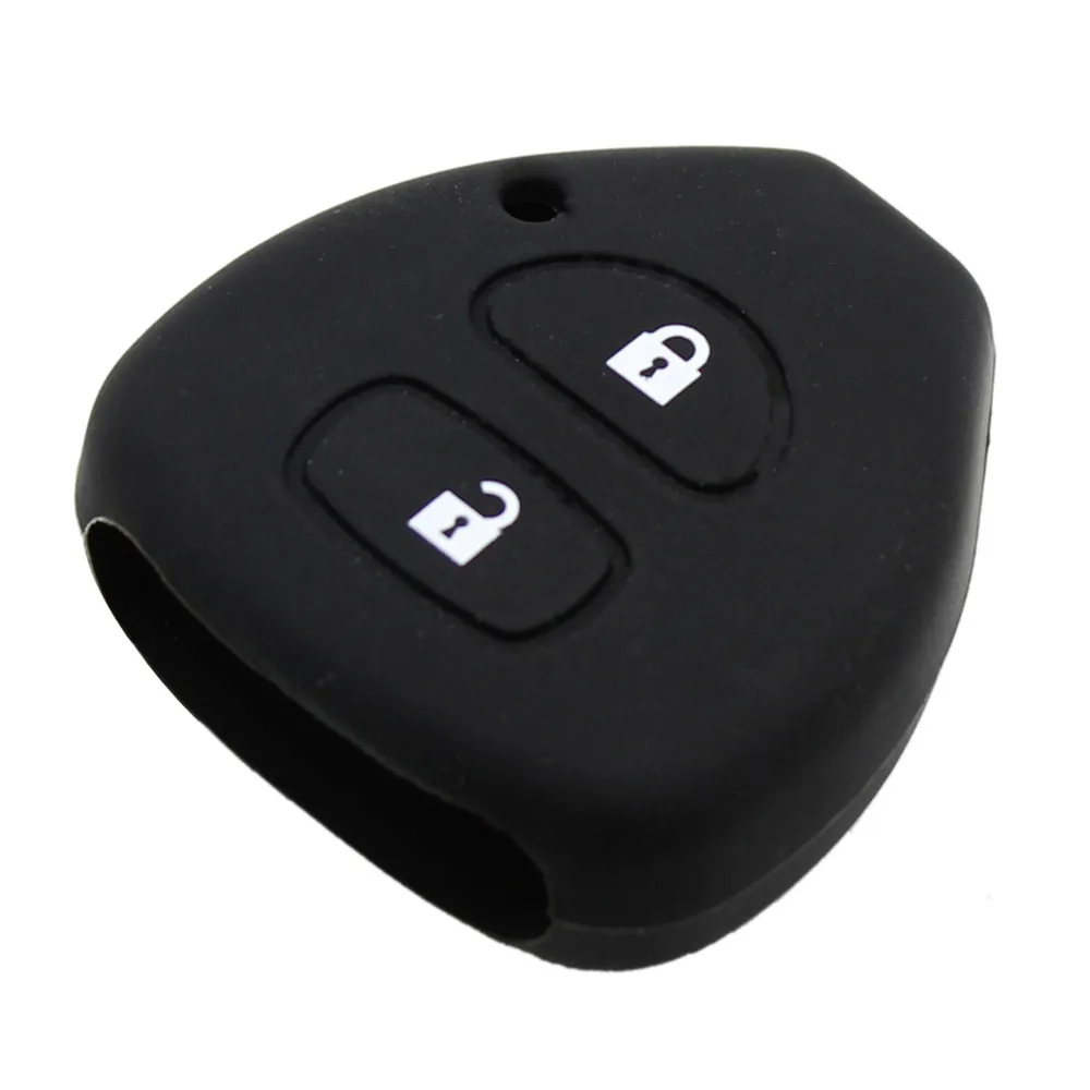 Dandkey силиконовый чехол держатель для Toyota Yaris Auris удаленный ключевой чехол 2 кнопки