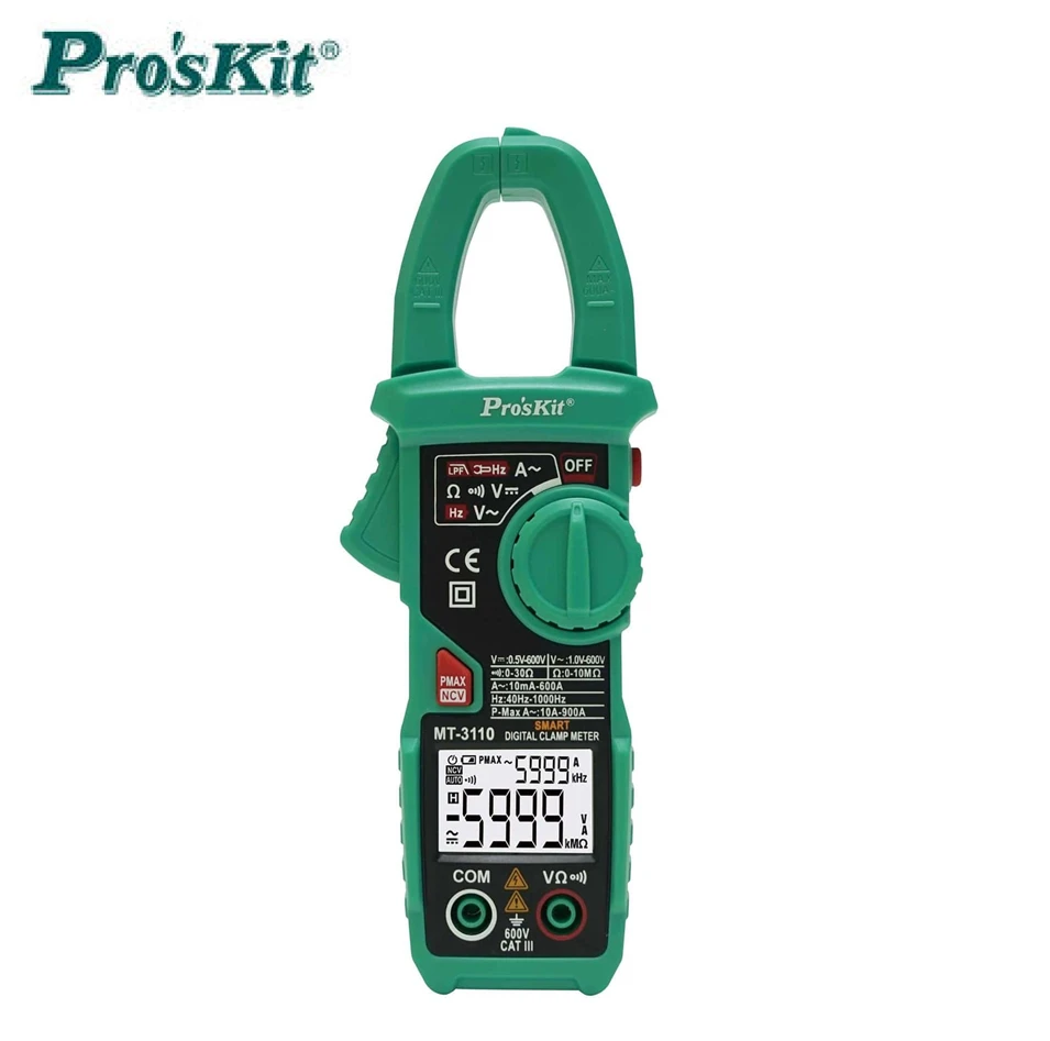 2018 Pro'skit MT 3110 умный клещи двойной экран цифровой дисплей мультиметр Амперметр