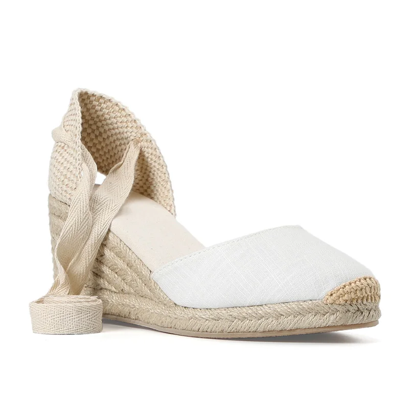 tienda soludos Womens Wedge Sandals Ankle Strap Cap Toe Espadrille