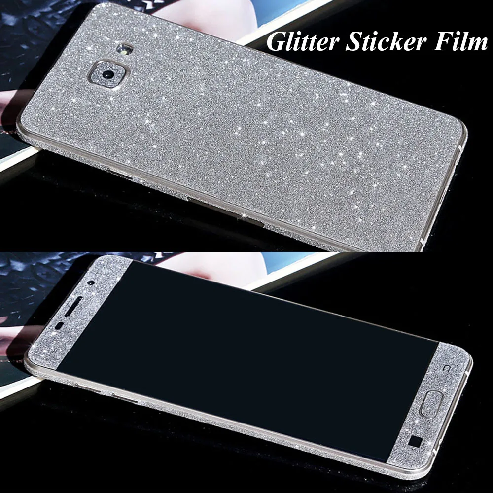 

Sparkling Rhinestone Film Glitter Sticker Phone Case For Samsung Galaxy S7 S6 Edge Plus Matte Front Back Protector Sticker Film