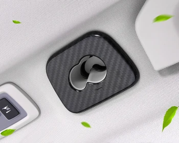 

Carbon Fiber Color/ Stainless Steel Interior Rear Roof Hook Cover Trim 4PCS For Volvo XC90 2015-2018/ XC60 2018