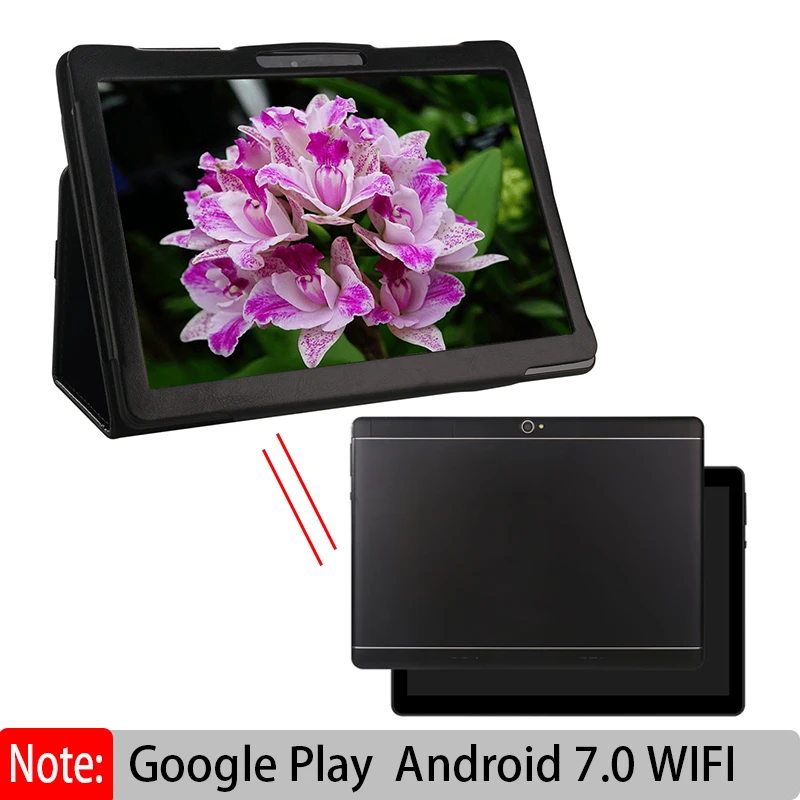 

Original New Android Tablet PC 10.1 Inch Octa Core with Google Plya GPS WiFi Phone Call 3G ADD Leather Case Kids Tablets