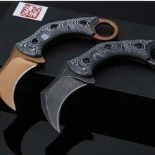 2 варианта D2 лезвие лагерь Karambit Ножи G10 Ручка спасения выживания Ножи открытый Мультифункциональные ножи охотничьи ножи Инструмент Тактический K оболочка