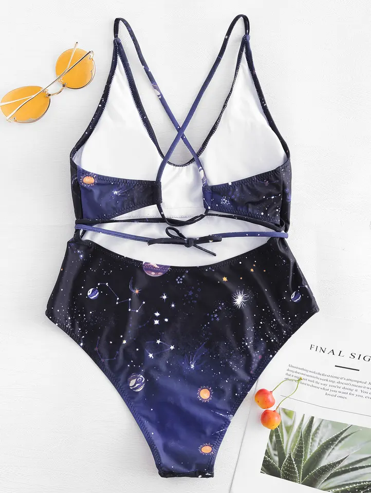 zaful galaxy bikini