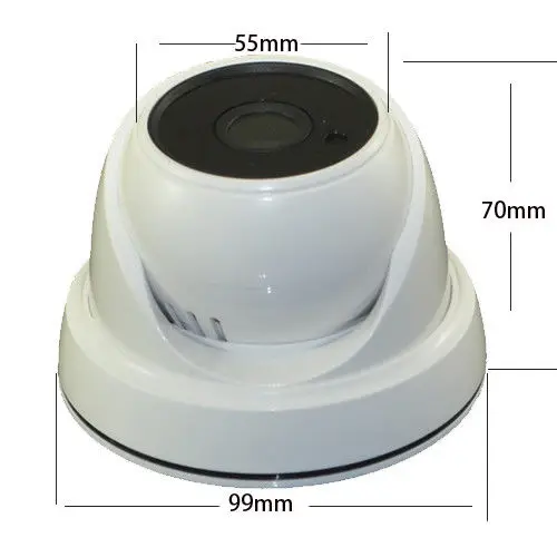 Белый CCTV Пластиковый купольный корпус камеры 38x38 мм CCD/CMOS плата микросхем M12 объектив