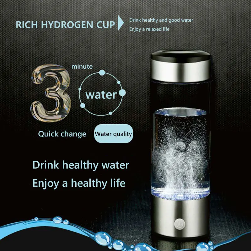 

420ml Hydrogen Water Generator Water Filter Rechargeable Portable Water Ionizer Bottle Super Free_On Hydrogen-Rich Water Cup