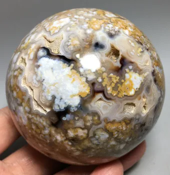 

813g Natural cherry flower agate Spere BALL Specimens of agate stones and crystals minerals Madagascar