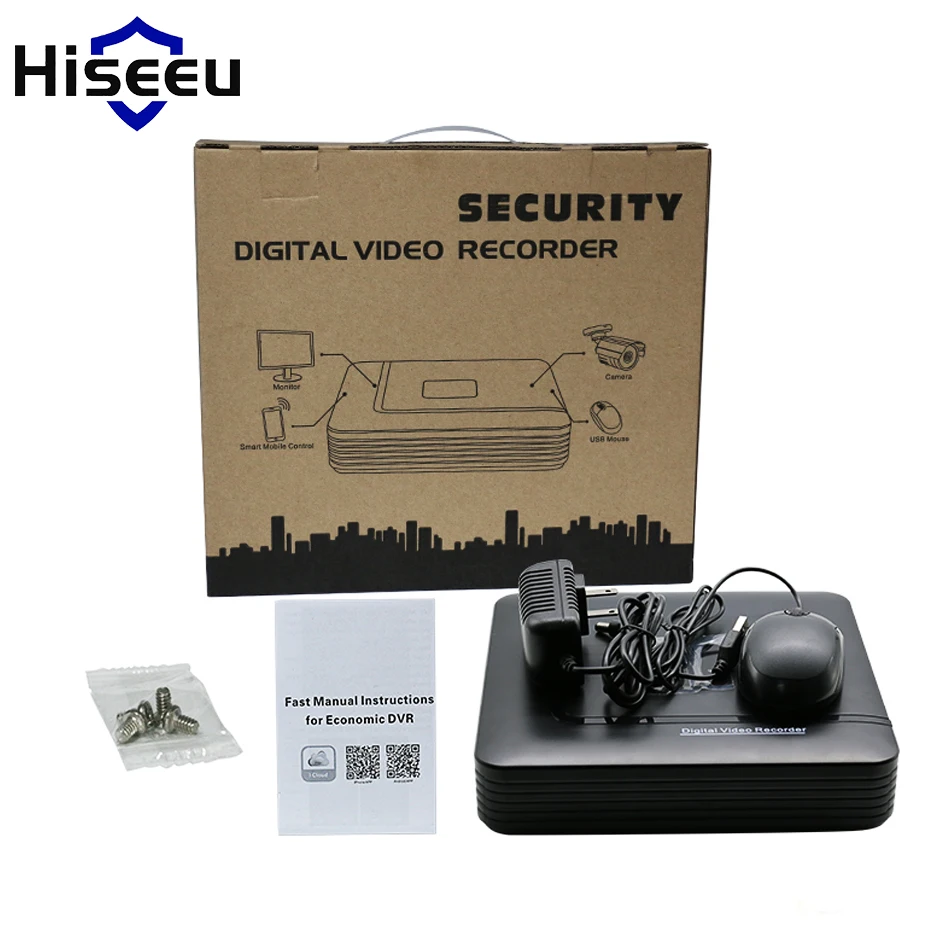 Hiseeu 4CH 8CH 1080N 5 в 1 DVR видео рекордер для аналоговой AHD камеры IP камера P2P cctv система