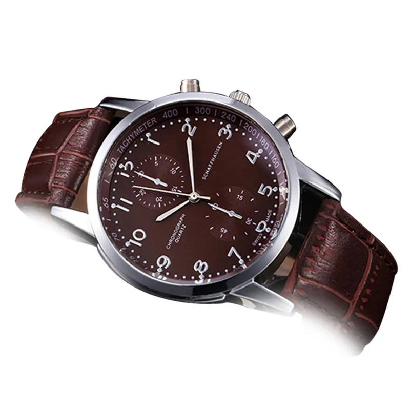 Часы для мужчин новые кожаные из нержавеющей стали Кварцевые наручные часы с циферблатом horloges mannen relojes para hombre relogios masculino