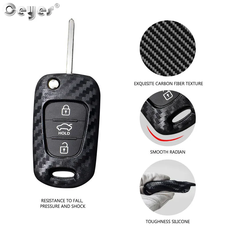 Carbon fiber key cover for HYUNDAI (2)