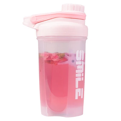 Sports Shaker Bottle Gym Fitness Bicycle Camping Cycling Water Bottles Protein Mixer Drink Powder Milk - Цвет: 500ML