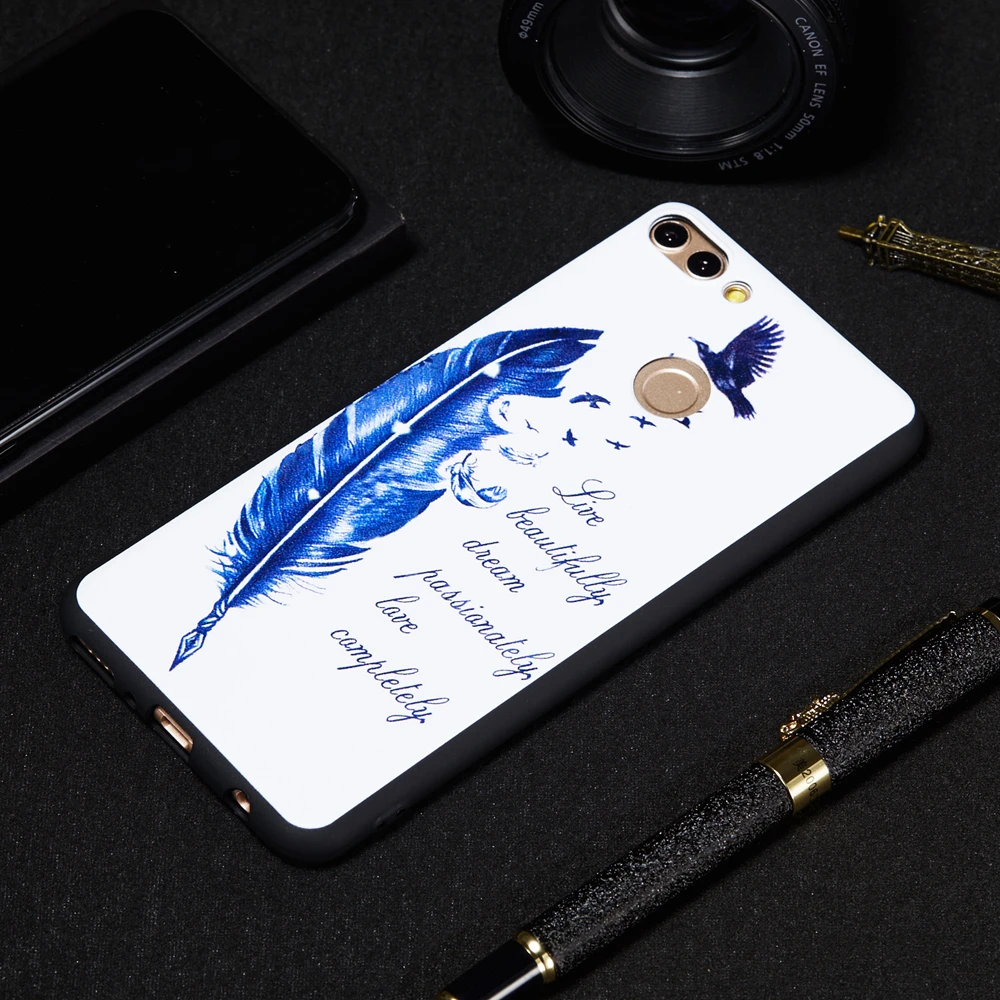 Owl Cartoon Case for Huawei Y9 2018 Cases Coque for Huawei Y7 prime Y9 2018 2017 Enjoy 7S 8 9 Plus Honor 7C P Smart TPU Cover (5)