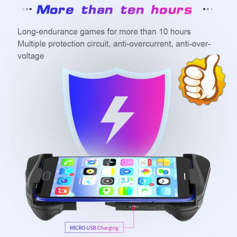 MOCUTE-057 Bluetooth 4.0 Gamepad PUBG Controller PUBG Mobile Triggers Joystick Wireless Joypad For iPhone For Android Tablet