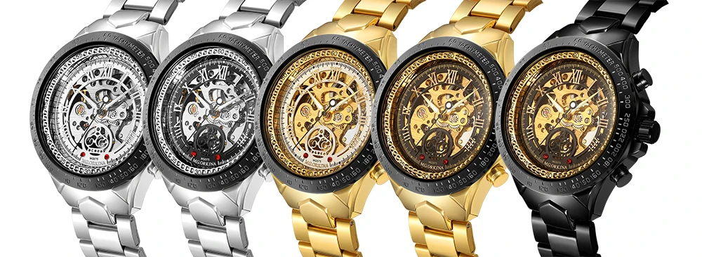 ORKINA мужские спортивные дизайнерские золотые часы с ободком мужские часы автоматические механические мужские часы наручные часы лучший бренд класса люкс Montre Homme