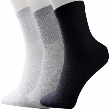 

High Quality Casual Men's Business Socks For Men Cotton Comfort Foot Anti Fatigue Black White Gray Socks Swell Ankle sokken R5