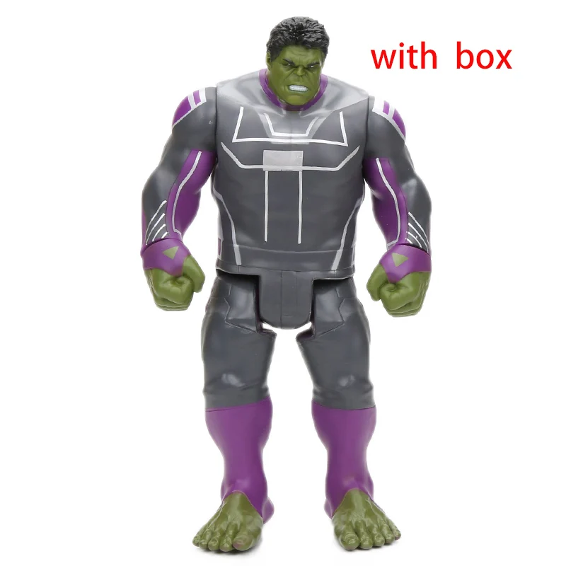 30 см Бесконечность Войны Титанов герой серии танос Халк Бастер ПВХ Фигурки Мстители 3 фигурка Коллекционная модель куклы игрушки - Цвет: 30 purple hulk box
