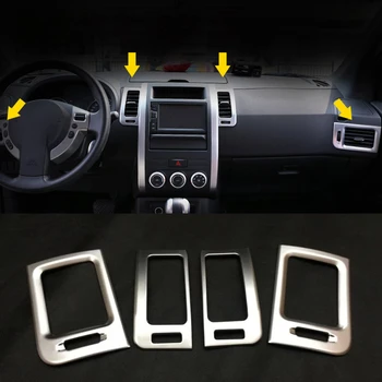 

For Nissan X-Trail T31 2008 2009 2010 2011 2012 2013 ABS Matte Air Conditioner AC Vent Outlet Cover Car Styling Accessories