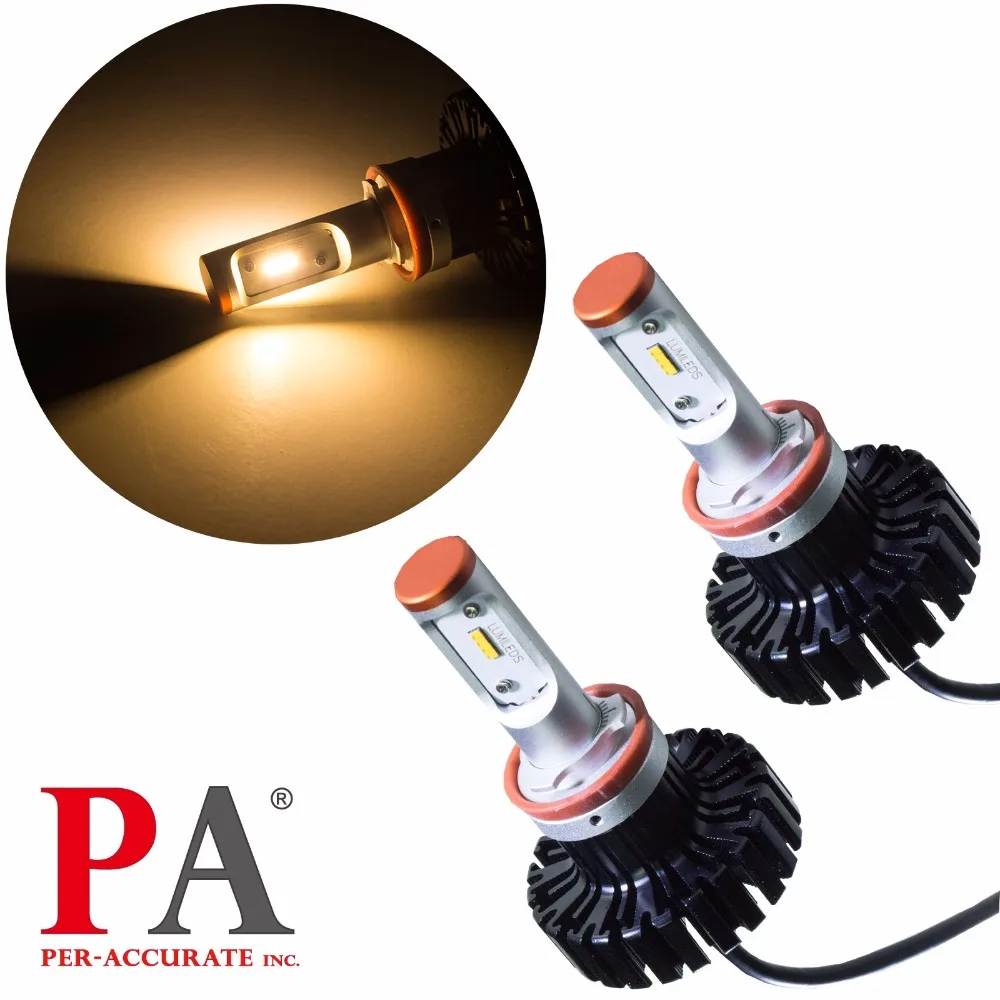 

PA LED 1SET x H8/H9/H11/H16J 5000 Lumen LED 80W Warm White 3000K Automobile Headlight Fog light