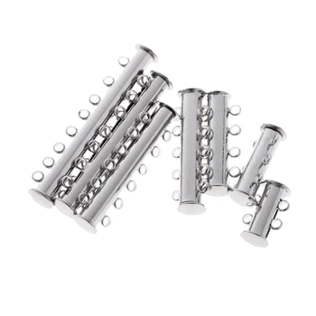 

7 Pieces Brass 2/3/4/5/6/7/8/ Strand Slide Magnetic Clasps Jewelry Findings for Necklace Connector
