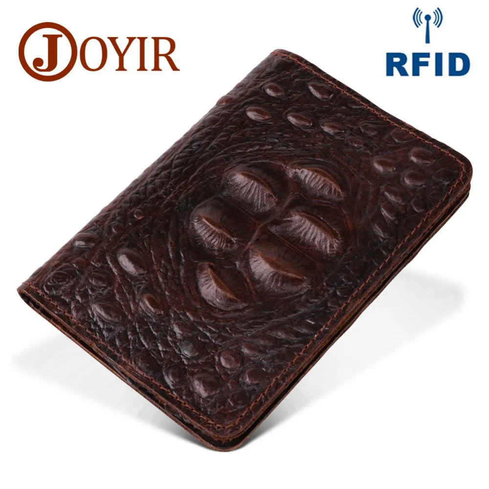 JOYIR дизайнерская Обложка для паспорта с крокодиловым узором,, RFID кошелек для паспорта, ID, держатель для кредитных карт, Обложка унисекс